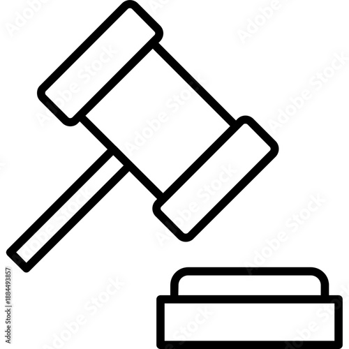 Gavel hammer symbol