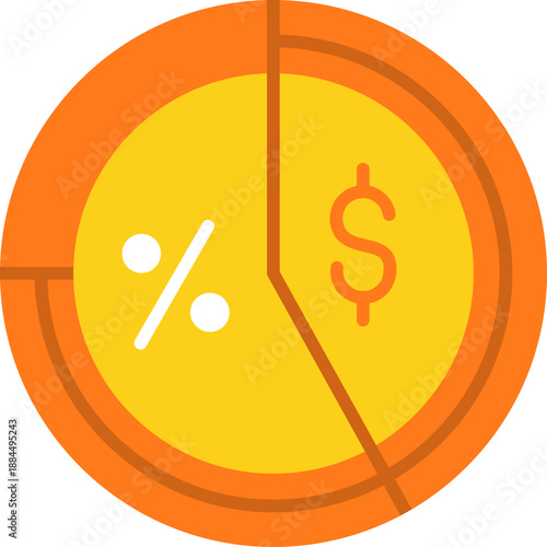 Percentage and currency symbols in circle