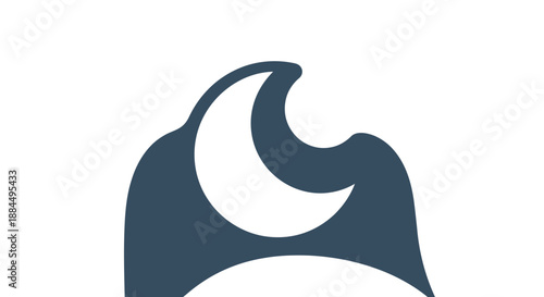 Wavy Ocean Wave Illustration Design Element.
