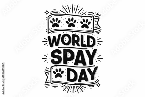 World Spay Day Vector Illustration, Pet Care and Animal Health Awareness Design