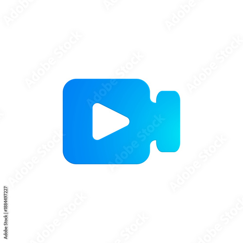 Play Video icon blue color gradient