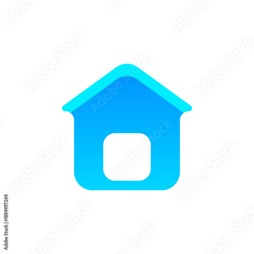house icon light and dark blue gradient