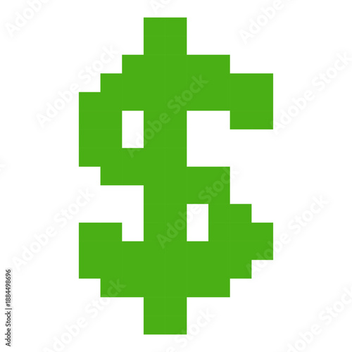 Green Dollar Currency Money Pixel
