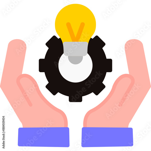Hands holding gear with bulb