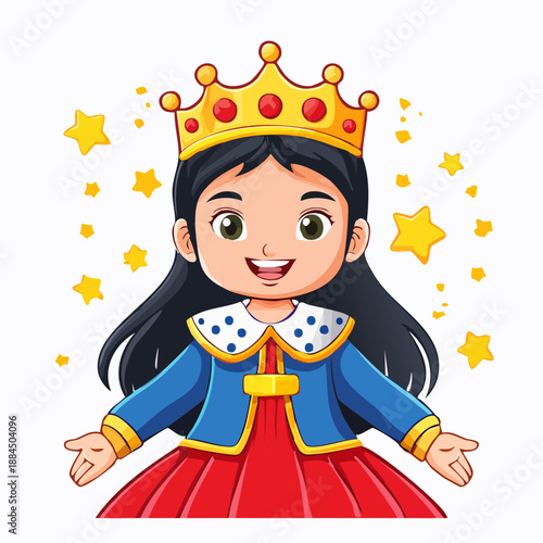 Königin Prinzessin - Cartoon Comic Stil