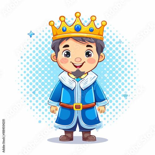 König Prinz - Cartoon Comic Stil