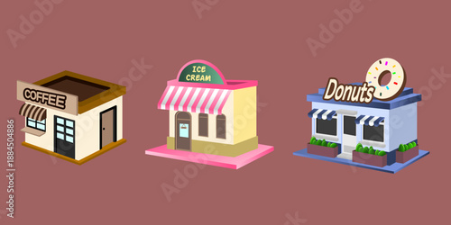 vector illustration of food store 