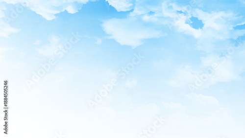 Stunning Blue Sky with Fluffy White Clouds Natural Background Image. Dramatic sky with cloud. Natural sky background
