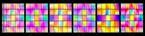 A stunning multi-panel collection of vibrant rainbow gradients, perfect for luxury branding, packaging, website headers or eye-catching advertising layouts.