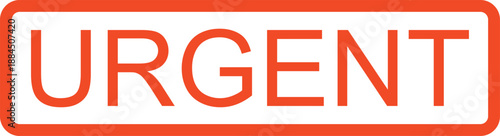Free Download A rectangular sign with bold orange lettering displaying the word urgent on a white background viewed from the front - GFXLoad