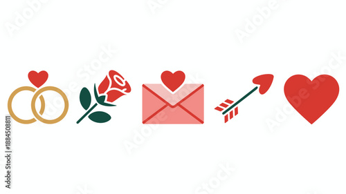 Symbols of love and commitment Vector