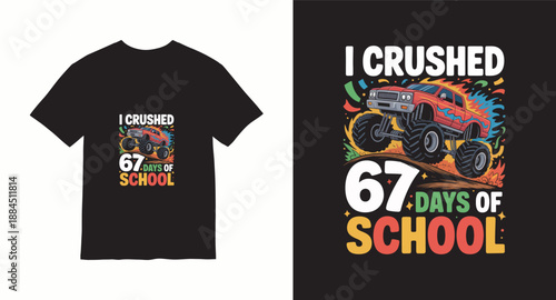 Monster truck vector t-shirt design