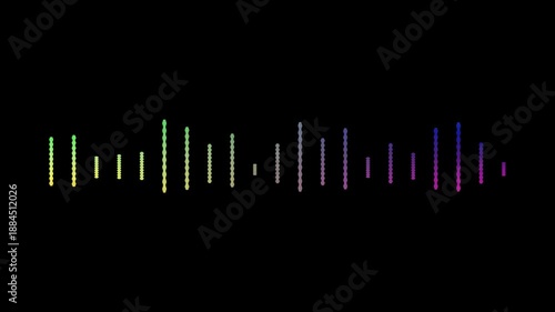 Sound waves. Abstract music wave, radio signal frequency and digital voice visualization. Monochrome volume audio lines, soundwaves rhythm isolated on black background.