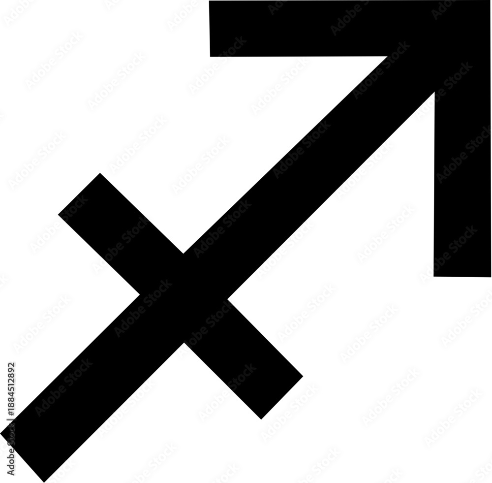 Fototapeta premium Astrology symbol for sagittarius, depicting archers or hunters. Ideal for horoscope websites, blogs, magazines, and social media astrology content.