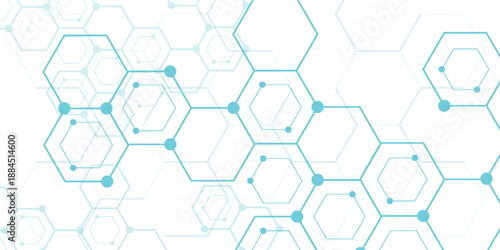 Hexagon Technology Element Design. Hexagon concept design abstract technology background. Abstract blue hexagon concept background