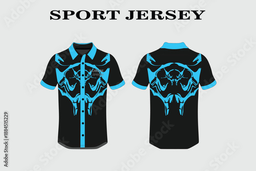 Stylish Sport Jersey Design with Unique Graphic Print and Vibrant Color Accents for Athletes