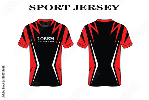Dynamic Sport Jersey Design with Bold Colors and Modern Styling for Athletes and Teams