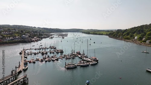 Boats basking in the sun at Kinsale harbour in Ireland