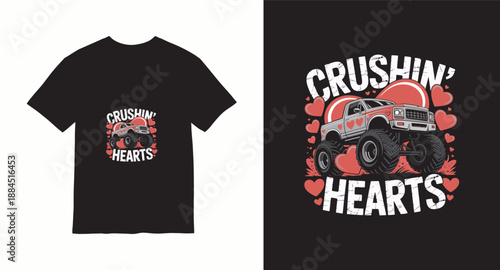 Monster truck vector t-shirt design