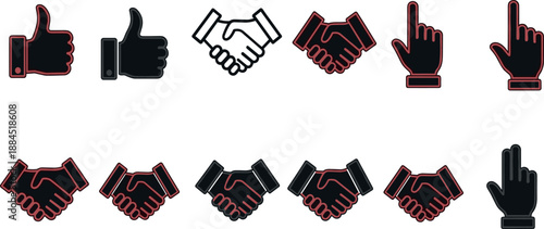 Collection of Hand Gestures and Symbols for Approval and Agreement
