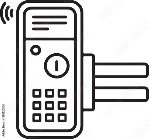 Modern smart door lock system with keypad and wireless connectivity for secure access