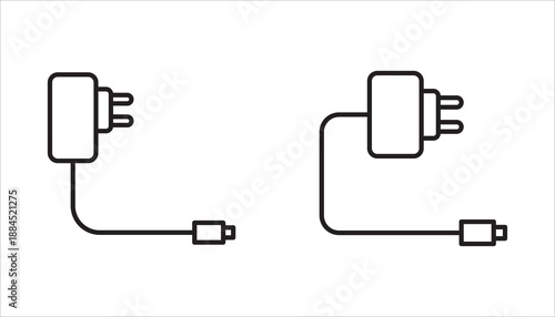 Mobile Phone Charging Icon Symbol Collection. Mobile Phone Charging Station Logo. Battery power symbol. Illustrator vector image. Isolated on a white background