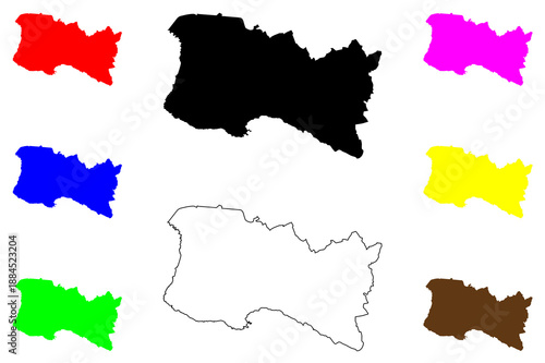 Cascais city (Portugal, Portuguese Republic) map vector illustration, scribble sketch Cascais map