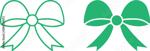 bow,red ribbon ,flat vector ,minimalist bow icon,simple decorative bow decorative element vector graphic, minimalist, symmetry, geometric shape, flat design