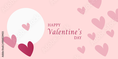 3d illustration of 14th February happy valentine's day wish card and poster . illustration