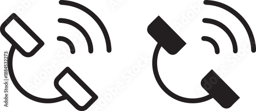 retro telephone, icons, telecommunication, communication, vintage, line art, minimalist, black and white  vector illustration
