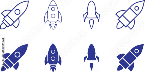 Rocket icon, simple line drawing,minimalist design, space travel symbol, retro futuristic, vector graphic, clean outlines, cartoon style