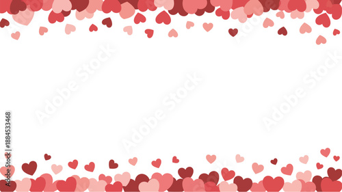 Heart-shaped border design Vector