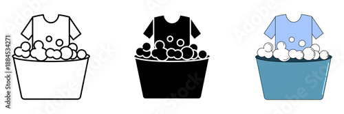 Laundry Dry Service set icon simple on white background