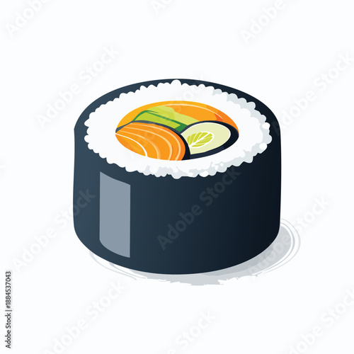 Sushi Roll with Salmon and Avocado