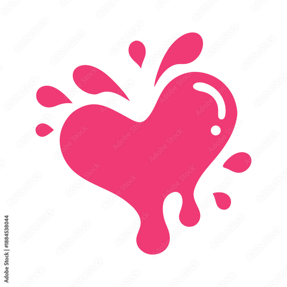 Obraz premium heart liquid splash vector