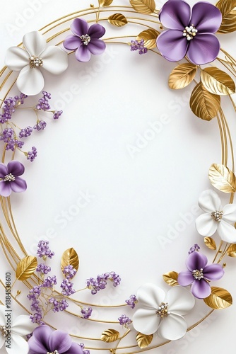 empty flower frames for cards and photos