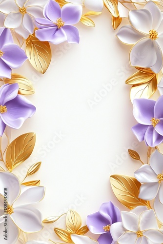 empty flower frames for cards and photos