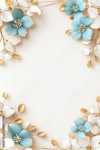 empty flower frames for cards and photos