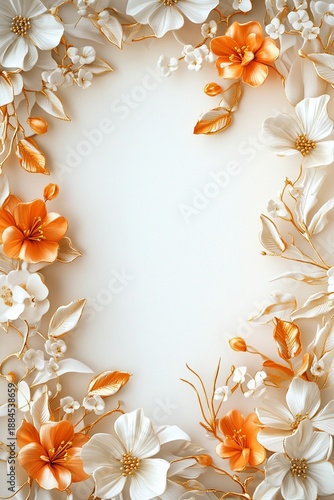 empty flower frames for cards and photos