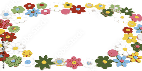 Hand-drawn floral background for a card. Frame of hand-drawn flowers. Vector graphicsn