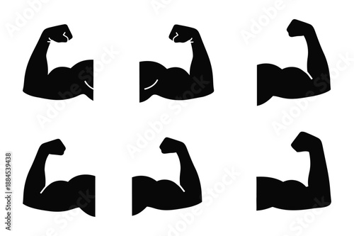 Arm icon silhouette vector illustration isolated design