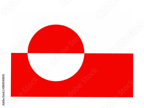 greenland flag with transparent background