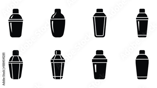 Bar shaker icon silhouette vector illustration