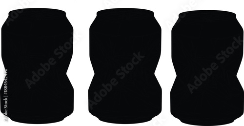 soda, can, beverage, drink, aluminum, packaging, product, design, refreshment, container, icon, vector, minimal, black, white, illustration, branding, consumer, goods, shape