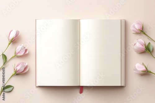 Wallpaper Mural Book is open to a blank page Torontodigital.ca