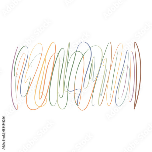 Abstract Colorful Scribbled Lines Forming A Horizontal Pattern Keywords: abstract, colorful, scribbled, lines, pattern, design