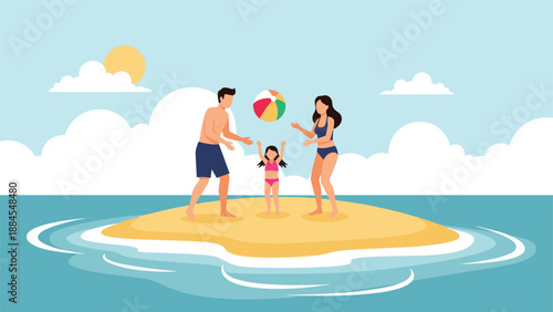 Young girl running in fear from a large aggressive brown dog that is barking at her with a red alert warning sign in the background.