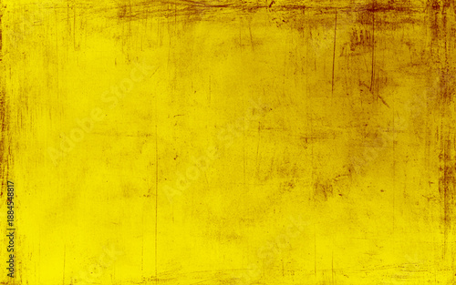 Yellow decorative abstract background. Texture of plastered concrete wall. Grunge background. The combination of the texture of a grainy rough surface and dark turquoise color
