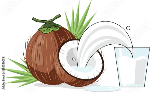 Refreshing Coconut Drink with Tropical Vibe A Natural Source of Hydration and Delicious Flavor