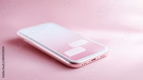 Wallpaper Mural Pink cell phone with a pink background. Valentine's day. Torontodigital.ca